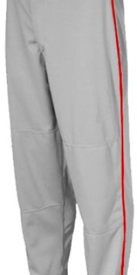 Rawlings Youth Relaxed Fit YBP350MRP Piped Baseball Pant, Blue Grey with Scarlet Piping, Youth Large Rawlings Youth Relaxed Fit YBP350MRP Piped Baseball Pant, Blue Grey with Scarlet Piping, Youth Large
