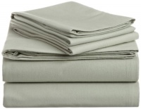 Pinzon Signature 190-Gram Cotton Velvet Flannel Queen Sheet Set, Sage Green Pinzon Signature 190-Gram Cotton Velvet Flannel Queen Sheet Set, Sage Green
