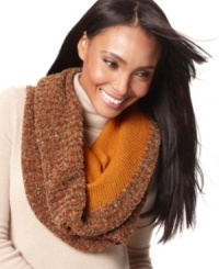 Layer on rich dimension with this infinity scarf by Charter Club designed in a chic knit and chenille combo. Layer on rich dimension with this infinity scarf by Charter Club designed in a chic knit and chenille combo.
