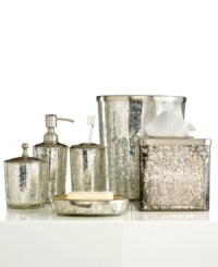 Break the ice. Crafted of opulent crackled glass, this Ice canister from Paradigm offers a sleek, contemporary look for your bath space. Break the ice. Crafted of opulent crackled glass, this Ice canister from Paradigm offers a sleek, contemporary look for your bath space.