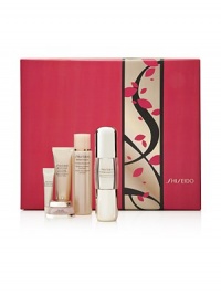 Achieve smooth and radiant skin with time-fighting Bio-Performance Super Corrective Serum. Set includes: Bio-Performance Super Corrective Serum, 1.7 oz.; Benefiance WrinkleResist24 Balancing Softener Enriched, 2.5 oz.; Benefiance Extra Creamy Cleansing Foam, 1 oz.; NEW Bio-Performance Advanced Super Restoring Cream deluxe sample; Bio-Performance Super Eye Contour Cream deluxe sample and facial service gift certificate. Made in Japan. Achieve smooth and radiant skin with time-fighting Bio-Performance Super Corrective Serum. Set includes: Bio-Performance Super Corrective Serum, 1.7 oz.; Benefiance WrinkleResist24 Balancing Softener Enriched, 2.5 oz.; Benefiance Extra Creamy Cleansing Foam, 1 oz.; NEW Bio-Performance Advanced Super Restoring Cream deluxe sample; Bio-Performance Super Eye Contour Cream deluxe sample and facial service gift certificate. Made in Japan.