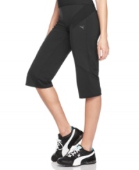 Step up your routine in these easy capris from Puma. A straight leg offers breathable comfort during your toughest workouts! Step up your routine in these easy capris from Puma. A straight leg offers breathable comfort during your toughest workouts!
