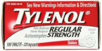 Tylenol Regular Strength Tablets, 100 Count (Pack of 2) Tylenol Regular Strength Tablets, 100 Count (Pack of 2)