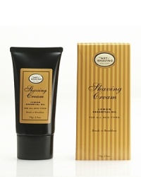 The Art of Shaving Shaving Cream protects the skin from irritation and razor burn. Rich with glycerin, coconut oil and essential oils, the Shaving Cream leaves your skin smooth and moisturized. For optimum results: Prepare your skin with Lemon Pre-Shave Oil. Apply Lemon Shaving Cream with Shaving Brush to generate a rich warm lather, soften and lift the beard, open pores, bring sufficient water to the skin and gently exfoliate. Soothe, refresh and regenerate the skin after shaving with Lemon After-Shave Balm. The Art of Shaving Shaving Cream protects the skin from irritation and razor burn. Rich with glycerin, coconut oil and essential oils, the Shaving Cream leaves your skin smooth and moisturized. For optimum results: Prepare your skin with Lemon Pre-Shave Oil. Apply Lemon Shaving Cream with Shaving Brush to generate a rich warm lather, soften and lift the beard, open pores, bring sufficient water to the skin and gently exfoliate. Soothe, refresh and regenerate the skin after shaving with Lemon After-Shave Balm.