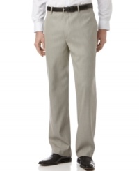 Need a cool, comfortable complement for all the looks in your Monday through Friday wardrobe? Look no further than these flat front dress pants from Perry Ellis. Need a cool, comfortable complement for all the looks in your Monday through Friday wardrobe? Look no further than these flat front dress pants from Perry Ellis.