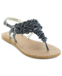 The R2 Flamenco Sandals add grace to the thong silhouette with gathered details and a sweet ankle strap. The R2 Flamenco Sandals add grace to the thong silhouette with gathered details and a sweet ankle strap.
