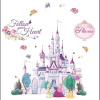 Blue Mountain Wallcoverings DMM2503 Princess Castle Self-Stick Mini Wall Mural 36-Inch by 40-Inch Blue Mountain Wallcoverings DMM2503 Princess Castle Self-Stick Mini Wall Mural 36-Inch by 40-Inch