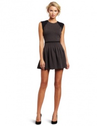 Rebecca Taylor Women's Cap Sleeve Dress, Dark Melange Grey, 4 Rebecca Taylor Women's Cap Sleeve Dress, Dark Melange Grey, 4