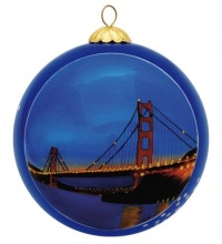 San Francisco Christmas Ornament - Golden Gate Bridge By Night San Francisco Christmas Ornament - Golden Gate Bridge By Night