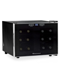 Keep whites and reds within reach and ready for pouring when you are. Twelve bottles are expertly cooled in two separate and adjustable temperature zones to draw out the rich notes and distinct flavors of each signature wine. Virtually silent and easy to use, this wine cellar features a digital touchscreen with a temperature display that sets your taste buds up for a treat. 1-year limited warranty. Model 272031202. Keep whites and reds within reach and ready for pouring when you are. Twelve bottles are expertly cooled in two separate and adjustable temperature zones to draw out the rich notes and distinct flavors of each signature wine. Virtually silent and easy to use, this wine cellar features a digital touchscreen with a temperature display that sets your taste buds up for a treat. 1-year limited warranty. Model 272031202.