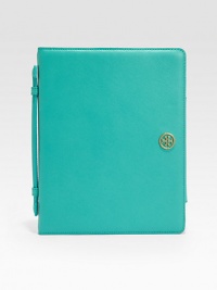 Beautifully saffiano leather surrounds your iPad® for a stylish cover.Saffiano leatherSide handle, 1 dropSnap button closureSuede lining7¾W X 9¾H X 1¼DImportedPlease note: iPad® not included. Beautifully saffiano leather surrounds your iPad® for a stylish cover.Saffiano leatherSide handle, 1 dropSnap button closureSuede lining7¾W X 9¾H X 1¼DImportedPlease note: iPad® not included.
