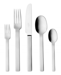 Bare minimal. Crafted of 18/10 stainless steel for strength and durability, the One flatware set from Villeroy & Boch streamlines modern tables with clean lines and a burnished matte finish. With place settings for 12. Bare minimal. Crafted of 18/10 stainless steel for strength and durability, the One flatware set from Villeroy & Boch streamlines modern tables with clean lines and a burnished matte finish. With place settings for 12.