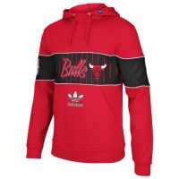 Chicago Bulls adidas Originals Snap Pullover Hooded Sweatshirt - Red Chicago Bulls adidas Originals Snap Pullover Hooded Sweatshirt - Red