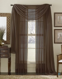 Chocolate Brown 216 Sheer Window Scarf Chocolate Brown 216 Sheer Window Scarf