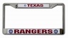 MLB Texas Rangers Chrome License Plate Frame