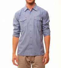 191 Unlimited Reagan Blue Slim Fit Shirt 191 Unlimited Reagan Blue Slim Fit Shirt