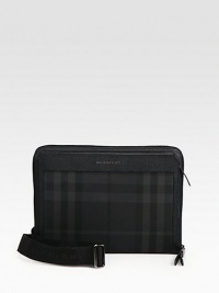 Carry your iPad® or laptop in style in this signature check pattern carryall with padded interior pocket.Zip closureRemovable strap95% nylon/ 5% acrylic13W x 10H x 1DImported Carry your iPad® or laptop in style in this signature check pattern carryall with padded interior pocket.Zip closureRemovable strap95% nylon/ 5% acrylic13W x 10H x 1DImported