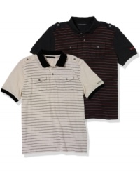 Cultivate your classic style with this updated version of a polo from Sean John. Cultivate your classic style with this updated version of a polo from Sean John.