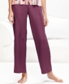 Relax in the satiny smooth beauty of Alfani's satin pajama pants.