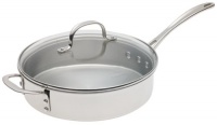 Calphalon Tri-Ply Stainless 3-Quart Sauté Pan with Glass Lid Calphalon Tri-Ply Stainless 3-Quart Sauté Pan with Glass Lid