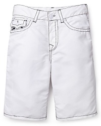 Warm weather means fun in the sun, and these True Religion Swim board shorts add bright color to the mix for a great look, whether you're body surfing or strolling on the boardwalk. Warm weather means fun in the sun, and these True Religion Swim board shorts add bright color to the mix for a great look, whether you're body surfing or strolling on the boardwalk.