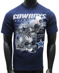 Dallas Cowboys Navy Helmet History T-Shirt Dallas Cowboys Navy Helmet History T-Shirt
