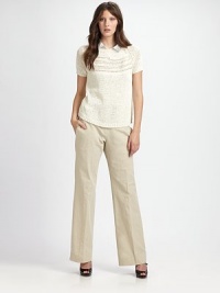 A warm layering piece that is sartorially sound enough to be worn on its own.Round collarShort sleevesAbout 22 from shoulder at hem76% cotton/24% linen; pailettes: 75% linen/25% silkHand washMade in Italy Model shown is 5'10½ (179cm) wearing US size Small. A warm layering piece that is sartorially sound enough to be worn on its own.Round collarShort sleevesAbout 22 from shoulder at hem76% cotton/24% linen; pailettes: 75% linen/25% silkHand washMade in Italy Model shown is 5'10½ (179cm) wearing US size Small.