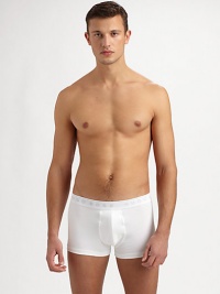 The comfort and softness of Egyptian cotton, cut with a slim fit and logo detail on the elastic waist. Pack of 3 95% cotton/5% Lycra Machine wash Imported The comfort and softness of Egyptian cotton, cut with a slim fit and logo detail on the elastic waist. Pack of 3 95% cotton/5% Lycra Machine wash Imported