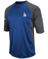 At home or on the road, show your true colors and support your favorite team with this color-blocked MLB Los Angeles Dodgers shirt from Majestic. At home or on the road, show your true colors and support your favorite team with this color-blocked MLB Los Angeles Dodgers shirt from Majestic.
