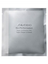 Unique dual-sided disc provides gentle and effective micro-dermabrasion to visibly minimize the appearance of fine lines and pores. The textured cotton side gently exfoliates, while the silk side softly refines and polishes. Formulated with Bio-Exfoliderm, including yeast, TMG and rice bran to soften skin and promote natural cell exfoliation. For maximum results use with Bio-Performance Super Refining Essence. Excellent for all skin types. Use once weekly after cleansing.