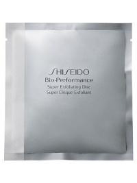 Unique dual-sided disc provides gentle and effective micro-dermabrasion to visibly minimize the appearance of fine lines and pores. The textured cotton side gently exfoliates, while the silk side softly refines and polishes. Formulated with Bio-Exfoliderm, including yeast, TMG and rice bran to soften skin and promote natural cell exfoliation. For maximum results use with Bio-Performance Super Refining Essence. Excellent for all skin types. Use once weekly after cleansing. Unique dual-sided disc provides gentle and effective micro-dermabrasion to visibly minimize the appearance of fine lines and pores. The textured cotton side gently exfoliates, while the silk side softly refines and polishes. Formulated with Bio-Exfoliderm, including yeast, TMG and rice bran to soften skin and promote natural cell exfoliation. For maximum results use with Bio-Performance Super Refining Essence. Excellent for all skin types. Use once weekly after cleansing.