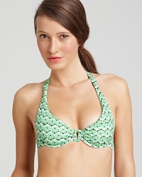 This grasshopper-hued bikini from DIANE von FURSTENBERG complements both sun-kissed and porcelain skin. The sporty style is high dive ready! This grasshopper-hued bikini from DIANE von FURSTENBERG complements both sun-kissed and porcelain skin. The sporty style is high dive ready!