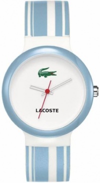 Lacoste Goa White and Blue Stripe Polyurethane Unisex Watch 2010541