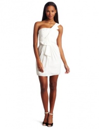 BCBGMAXAZRIA Women's Palais One Shoulder Luxe Satin Dress, White, 2 BCBGMAXAZRIA Women's Palais One Shoulder Luxe Satin Dress, White, 2