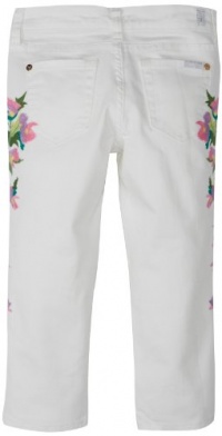 7 For All Mankind Girls 7-16 Cropped Skinny With Embriodery, Clean White, 8 7 For All Mankind Girls 7-16 Cropped Skinny With Embriodery, Clean White, 8