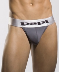 Looking for sleek, sexy comfort? Slip into this stretch thong from Papi for a hot new look. Looking for sleek, sexy comfort? Slip into this stretch thong from Papi for a hot new look.