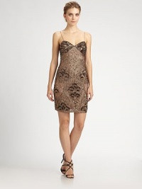 Intricate, luxe allover beading and strikingly delicate straps define this eye-catching design.Spaghetti strapsSweetheart necklineAllover beadingConcealed back zipSilk liningAbout 18 from natural waistSilkSpot cleanImportedModel shown is 5'10 (177cm) wearing US size 4. Intricate, luxe allover beading and strikingly delicate straps define this eye-catching design.Spaghetti strapsSweetheart necklineAllover beadingConcealed back zipSilk liningAbout 18 from natural waistSilkSpot cleanImportedModel shown is 5'10 (177cm) wearing US size 4.