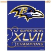 NFL Baltimore Ravens Super Bowl XLVII Champions 27-by-37-Inch Vertical Flag