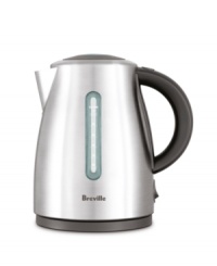 The heat is on and the stove is off. Experience relaxation like never before with the cordless convenience of an electric kettle, which brings water to a boil wherever you are. A soft-touch opening, dual water windows and a friendly ready bell make prep and pouring a cinch. 1-year limited warranty. Model BKE490. The heat is on and the stove is off. Experience relaxation like never before with the cordless convenience of an electric kettle, which brings water to a boil wherever you are. A soft-touch opening, dual water windows and a friendly ready bell make prep and pouring a cinch. 1-year limited warranty. Model BKE490.