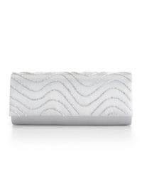 Beaded to perfection, this evening-ready clutch is perfect parts elegant and fun. This Style&co. bag features a luxe satin base covered with waves of beaded detailing. Beaded to perfection, this evening-ready clutch is perfect parts elegant and fun. This Style&co. bag features a luxe satin base covered with waves of beaded detailing.