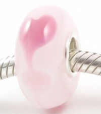 A24 Pink Heart Love Murano Glass Bead Charm Fits Pandora Bracelet