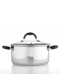 A real crowd-pleaser! Make the flavors of your legendary chili pop by whipping it up in this stainless steel pot. The impact-bonded base spreads heat quickly and evenly, penetrating each and every ingredient for a sensational burst in every bite. Interior measurement markings make prep a breeze for serving guests on short notice. Limited lifetime warranty. A real crowd-pleaser! Make the flavors of your legendary chili pop by whipping it up in this stainless steel pot. The impact-bonded base spreads heat quickly and evenly, penetrating each and every ingredient for a sensational burst in every bite. Interior measurement markings make prep a breeze for serving guests on short notice. Limited lifetime warranty.