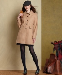 Be timelessly chic in Tommy Hilfiger's tailored car coat. Rendered from a cozy wool blend and featuring simple details, it's a wear-anywhere must-have you'll love all season long. Be timelessly chic in Tommy Hilfiger's tailored car coat. Rendered from a cozy wool blend and featuring simple details, it's a wear-anywhere must-have you'll love all season long.