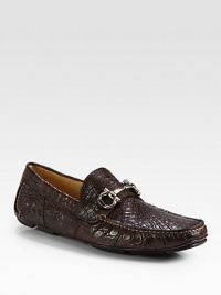 Intricate and well crafted driver style finished in lustrous crocodile with signature bit detail.Crocodile upperLeather liningPadded insoleLeather soleMade in Italy Intricate and well crafted driver style finished in lustrous crocodile with signature bit detail.Crocodile upperLeather liningPadded insoleLeather soleMade in Italy