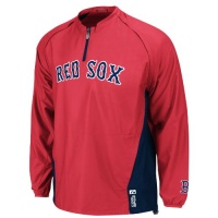 MLB Boston Red Sox Long Sleeve Lightweight 1/4 Zip Gamer Home Jacket Men's MLB Boston Red Sox Long Sleeve Lightweight 1/4 Zip Gamer Home Jacket Men's
