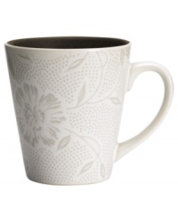 A fresh twist on a Noritake favorite, the Colorwave Chocolate Bloom mug offers the same sleek style and durability as the original dinnerware pattern but with a pretty floral print. A fresh twist on a Noritake favorite, the Colorwave Chocolate Bloom mug offers the same sleek style and durability as the original dinnerware pattern but with a pretty floral print.