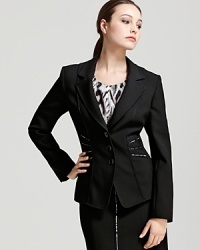 Vivid animal-print insets enliven the sleek silhouette of this Bloomingdale's Exclusive BASLER jacket. Style with colored trousers for a roaring approach to workweek chic. Vivid animal-print insets enliven the sleek silhouette of this Bloomingdale's Exclusive BASLER jacket. Style with colored trousers for a roaring approach to workweek chic.