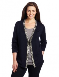 Jones New York Women's Plus-Size V-Neck Cardigan