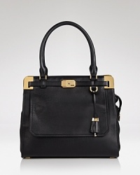 No closet is complete without a wear-with-everything satchel, and this style from Michael Kors ups the luxury with its richly crafted leather and subtle, polished structure. No closet is complete without a wear-with-everything satchel, and this style from Michael Kors ups the luxury with its richly crafted leather and subtle, polished structure.