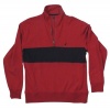 Nautica Men's 1/4 Zip Chest Stripe Pullover (Red)